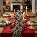 Guirlande de Sapin Artificielle avec Pommes de Pin et Effet Givré 180 cm | Floristik24.fr