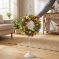 Support pour Couronne Shabby Chic Blanc en Fonte 76 cm | Floristik24.fr