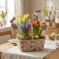 Figurines Lapins de Pâques en Feutre sur Tige 42 cm – Lot de 8 | Floristik24.fr