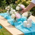 Ruban décoratif turquoise effet froissé 100 mm x 15 m | Floristik24.fr