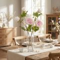 Pivoine artificielle rose 3 fleurs 80 cm 2 pièces | Floristik24.fr