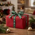 Ruban de Noël avec sapins ruban cadeau vert 15mm 20m | Floristik24.fr