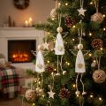 Lot de 3 Ange Décoratif à Suspendre en Bois et Jute H22cm | Floristik24.fr