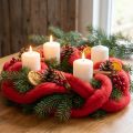 Fil décoratif en laine rouge 10 m – 100 % laine de mouton | Floristik24.fr