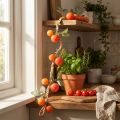Guirlande de Tomates Décorative 135 cm – Plante Artificielle pour Intérieur | Floristik24.fr