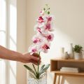 Orchidée artificielle Phalaenopsis 9 fleurs blanc fuchsia 96 cm | Floristik24.fr