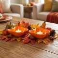 Lot de 2 coupelles en céramique orange en forme de poivron, 11,5 x 10 x 4 cm | Floristik24.fr