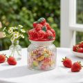 Boîte Bonbonnière en Verre avec Couvercle Décor Fraises Ø11cm H18cm | Floristik24.fr