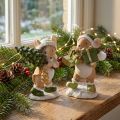 Décoration de Noël souris vert marron H8cm 2 pcs | Floristik24.fr