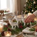 Renne décoratif blanc à paillettes – Décoration de Noël d'hiver 20 cm 3 pièces | Floristik24.fr