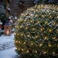 Filet lumineux LED 384 lumières blanc chaud 3x3m extérieur | Floristik24.fr