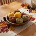 Décorations Pommes en Velours Brun et Jaune 5cm x 6cm - Lot de 12 | Floristik24.fr