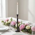 Bougeoir en métal noir Ø12cm H46cm | Floristik24.fr