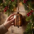 Cloche Décorative en Métal Cuivré avec Corde en Jute - Ø13,5 cm, H 49 cm | Floristik24.fr