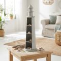 Phare décoratif style shabby chic crème H51cm Ø14,5cm | Floristik24.fr