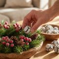 Cônes de Cyprès Blanchis 3cm 500g | Floristik24.fr