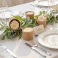 Roses stabilisées blanches pour décoration, 4 cm de diamètre, lot de 6 | Floristik24.fr
