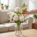 Branche de viburnum artificiel rose et blanc, 78 cm, lot de 2 | Floristik24.fr