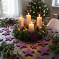 Étoiles en Velours Violet Baie – Décoration de Noël, Set de 40, 4 et 5 cm | Floristik24.fr