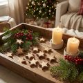 Décoration de Noël Étoiles en Bois Brûlé Ø4cm Lot de 24 | Floristik24.fr
