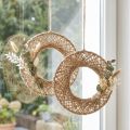 Set de 4 anneaux décoratifs en jute naturel Ø28 cm | Floristik24.fr