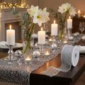 Ruban décoratif en maille argentée 50 mm x 20 m | Floristik24.fr