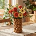Vase en céramique motif figue Ø14cm H22,5cm marron | Floristik24.fr