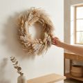 Couronne en Herbe de la Pampa et Lagurus Naturel Ø31cm | Floristik24.fr