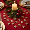Étoiles décoratives en plastique doré à paillettes 1,5 cm - Lot de 144 | Floristik24.fr