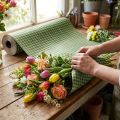 Rouleau de papier fleuriste à carreaux verts 75 cm - 8 kg | Floristik24.fr
