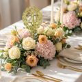 Chiffre décoratif doré 20 ans avec tige - Lot de 10 | Floristik24.fr