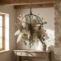 Couronne Métallique Suspendue Rouille Ø31cm x H31cm | Floristik24.fr