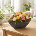 Jardinière avec rainures, bateau de plantation, anthracite, 24 cm | Floristik24.fr