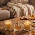 Set cadeau parfum d'ambiance avec bougies parfumées à la vanille | Floristik24.fr
