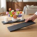 Plateau en ardoise naturelle 40×13 cm - Lot de 2 | Floristik24.fr