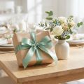 Ruban décoratif taffetas ruban cadeau vert sauge 15 mm 50 m | Floristik24.fr