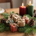 Mini boîtes cadeau décoratives en papier, 2,5x3 cm, lot de 18 - Rouge, Vert, Nature | Floristik24.fr