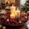 Mousse décorative naturelle rouge bordeaux 400g | Floristik24.fr
