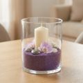 Sable décoratif violet aubergine 2 kg, grains 0,5 mm | Floristik24.fr