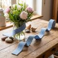 Ruban de feutre bleu, 7,5 cm de large, 5 m de long | Floristik24.fr