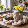 Laine cardée naturelle multicolore 10m | Floristik24.fr
