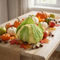 Chou-fleur décoratif artificiel Ø14 cm H10 cm | Floristik24.fr