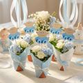 Décoration en bois bébé bleu sur pique 25 cm - Lot de 20 | Floristik24.fr