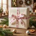 Ruban de Noël Ruban rose Noël 25mm 18m | Floristik24.fr