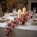 Guirlande de Noël Baies Rouges et Pomme de Pin avec Accents Rosés 130 cm | Floristik24.fr