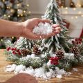 Neige artificielle flocons blancs 2 sachets de 100 g | Floristik24.fr