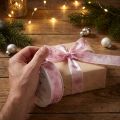 Ruban cadeau étoiles Ruban de Noël rose 25 mm 20 m | Floristik24.fr