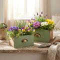Pots à plantes en bois style tiroir vintage set de 2, 22x18 cm | Floristik24.fr