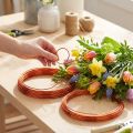 Fil décoratif en aluminium orange, flexible et créatif, longueur 12 m | Floristik24.fr
