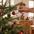 Set de 12 étoiles décoratives noires à suspendre Ø12cm | Floristik24.fr